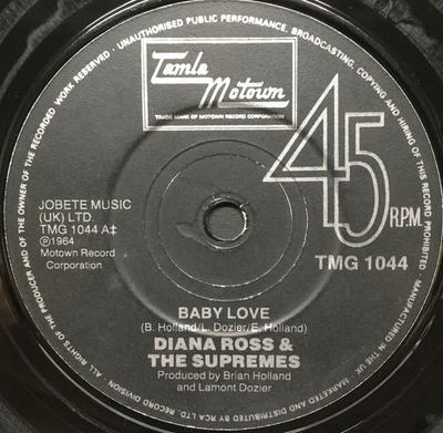7-дюймовая пластинка SUPREMES - Baby Love  TMG1044 Tamla Motown UK Соул/Фанк Б/У
