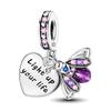 Оригинальные шармы Dragon Firefly Butterfly Puppy Heart Plane Travel Медные бусины Подходят для браслета Циркон Для женщин Подарок