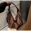 Винтажная полосатая холщовая сумка через плечо - Большая вместимость, Женская модная кроссбоди
