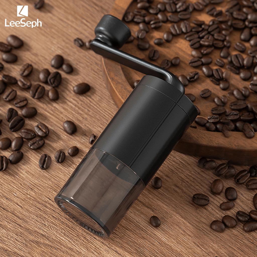 Leeseph Manual Coffee Grinder with Adjustable Settings and Ceramics Grinding Core, for Home Office Camping, Coffee Accessories