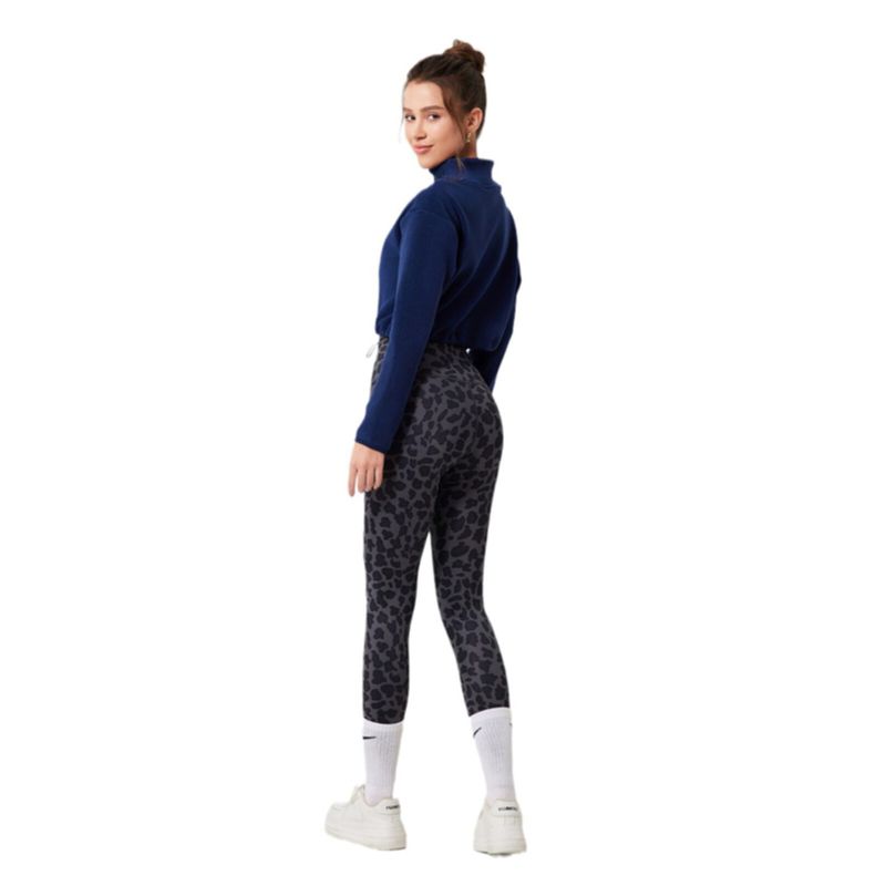 Fx3052 Color Discount Fashion Leopard Print with Velvet Seamless Yoga Pants High Waist Warm Fitness Pants Outerwear Sweatpants