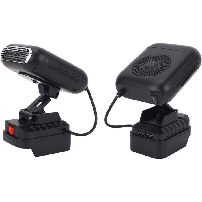 Chauffage portable - AIMOONSA - 90° inclinable - Compatible BL1830/BL1850 - 2 plages temp. - 2 ports USB