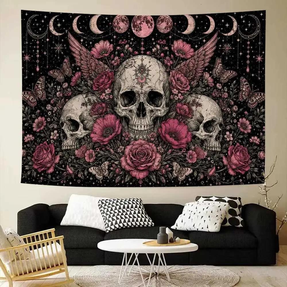 519. Gothic Halloween Art Tapestry Decoration Banner Microfiber Background For Bedroom Living Bar Garden Outdoor Festival L260901
