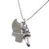 Great Necklace Three Trinkets Silver 925 Mens Used