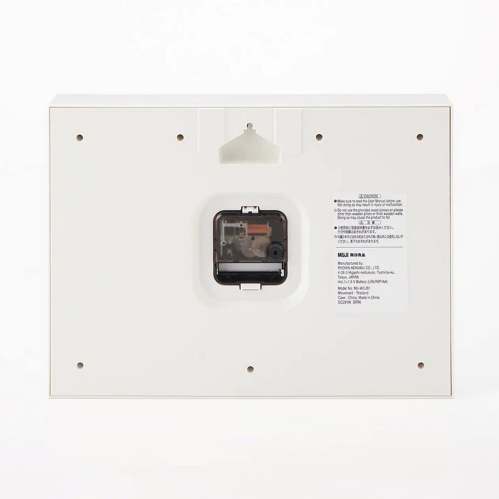 Часы MUJI Station, белые, ширина 315 x глубина 43 x высота 225 мм 82928501/MJ-WCJS1