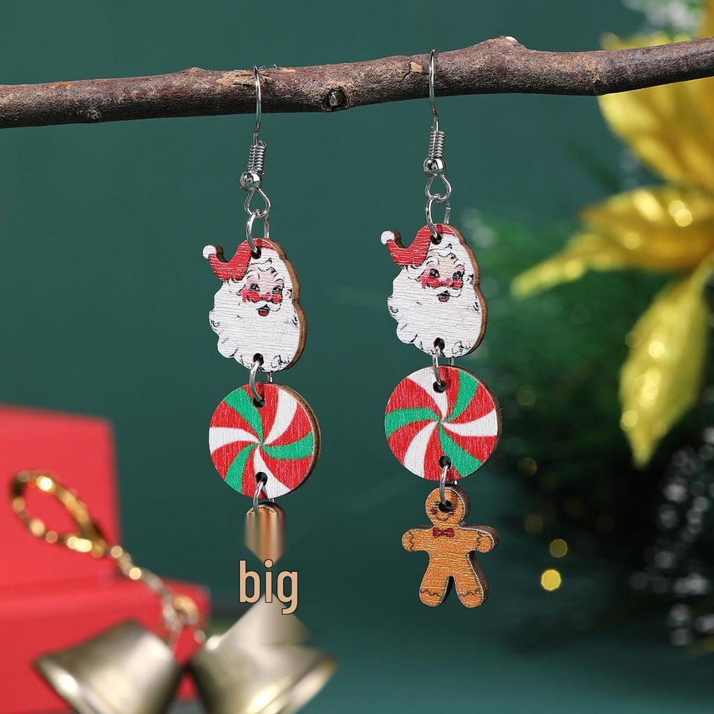 Christmas Themed Women’s Drop Earrings: Elk, Tree, Santa, Socks, Gingerbread Man