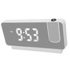 Projection Alarm Clock Time Date Temperature Display 180 Degree Wide Angle HD LED Screen