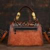 Johnature Винтажная женская кожаная сумка с тиснением ручной работы, роскошная сумка, универсальные женские сумки на плечо и через плечо