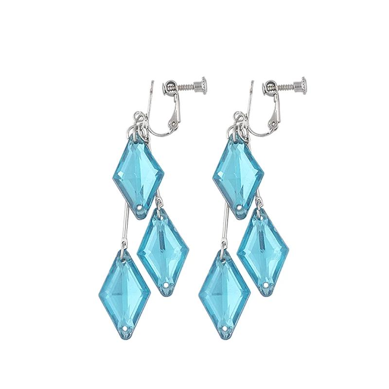 Twisted Wonderland Серьги Русалочка для Женщин Клипсы Floyd Геометрическая Эстетика Серьги-клипсы с Кисточками Украшения