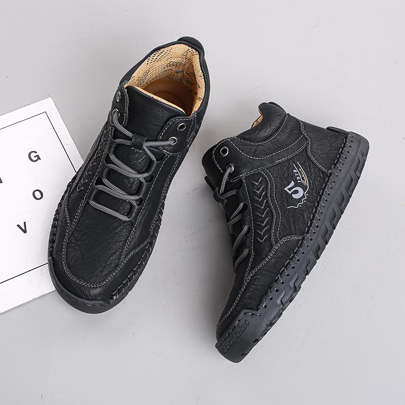 Handmade Genuine Leather Boots Comfortable Ankle Boots for Men Casual Shoes Outdoor Tooling Shoes