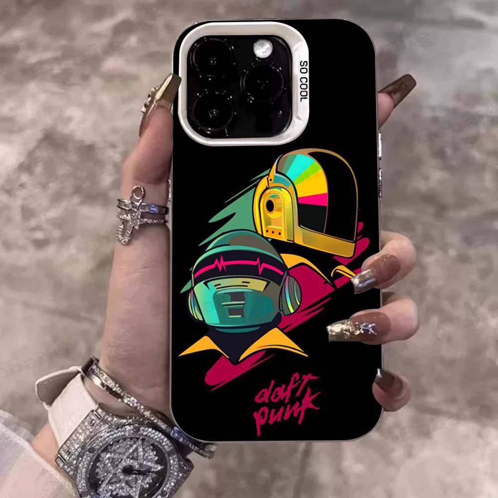 D-Daft Punk Band France Color Phone Case For IPhone 17 16 15 14 13 12 11 Pro Max Plus Pro Shell