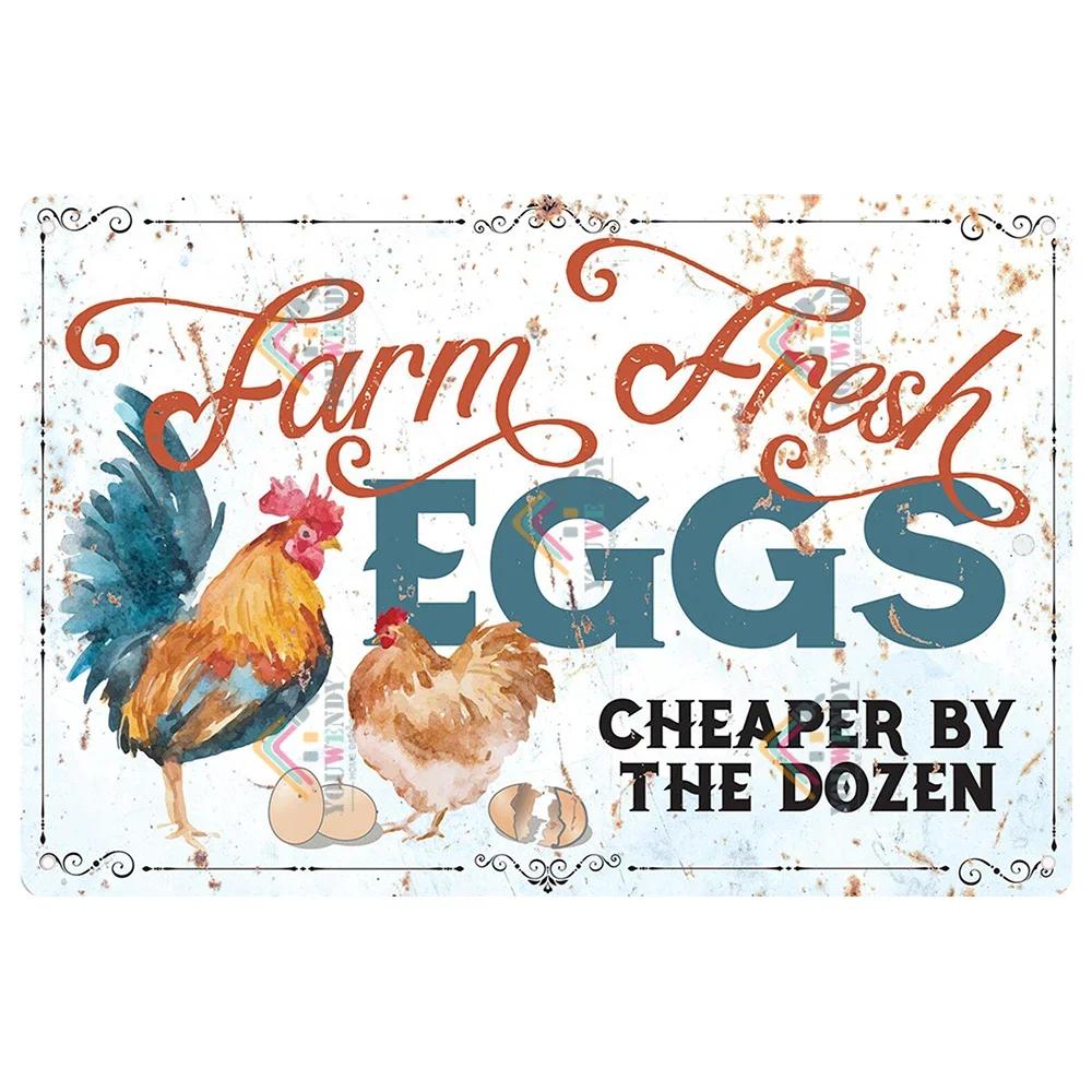 Retro Tin Sign I Love My Ladies Vintage Metal Sign, Funny Chicken Farm Decor, Farmhouse Sign, Country Decor, 7.9x11.8 Inch