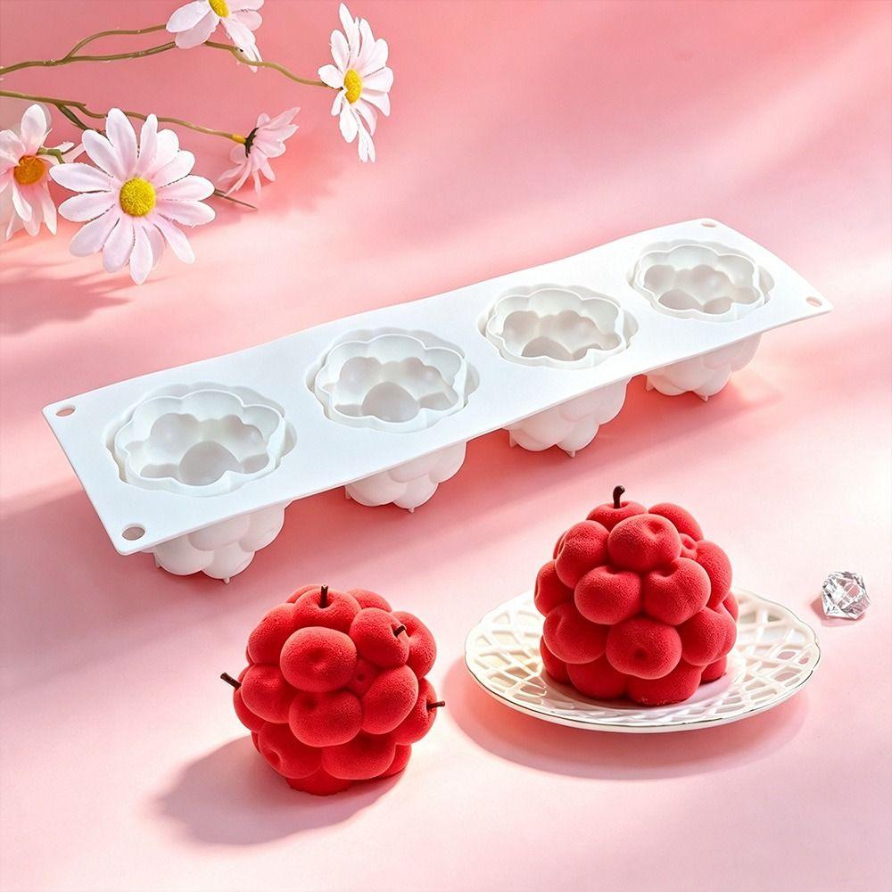 Food Grade Silicone Fruit Shaped Dessert Mold 4 Cavity Chocolate Mold Premium Baking Mold Dessert