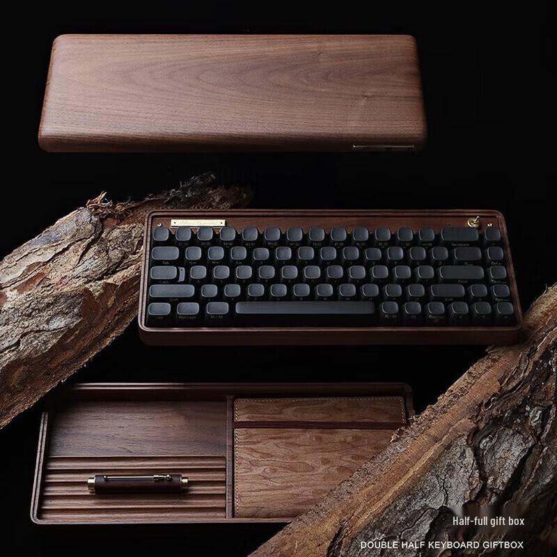 LOFREE Little Time Wood Block Mechanical Keyboard Gift Set