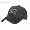 Flag of Dominican Republic EST.1844 Santo Domingo Unisex Adult Washed Denim Baseball Cap Unisex Vintage Cotton Patriotic Trucker