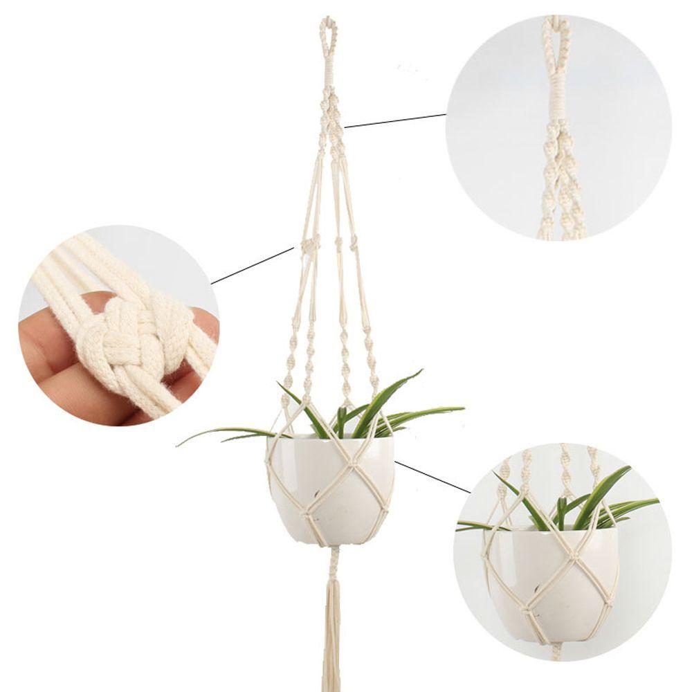 Indoor Hooks Macrame Hanging Basket Flower Pot Holder Garden Hanging Rope Plant Hanger