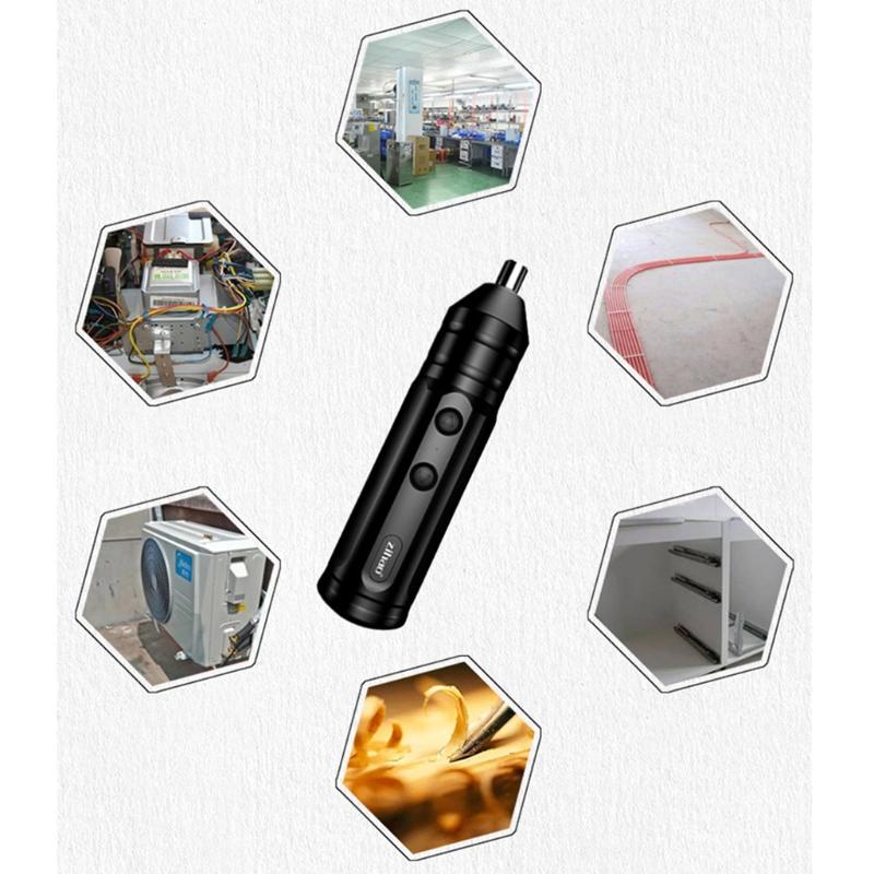 1Set Rechargeable Electric Screwdriver Small Electric Tool Electric Drill Usb 3.7V Mini Screwdriver Usb Rechargeable