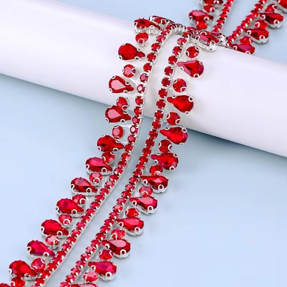 1Yard/90cm Rhinestone Border Diamond Ribbon Multi-color Crystal Versatile Diamond Strips DIY Diamond Chain