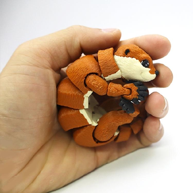 3D-печатная фигурка выдры, фигурка действия, дизайн с подвижными суставами, реалистичная фигурка животного, декоративные аксессуары для офисного стола