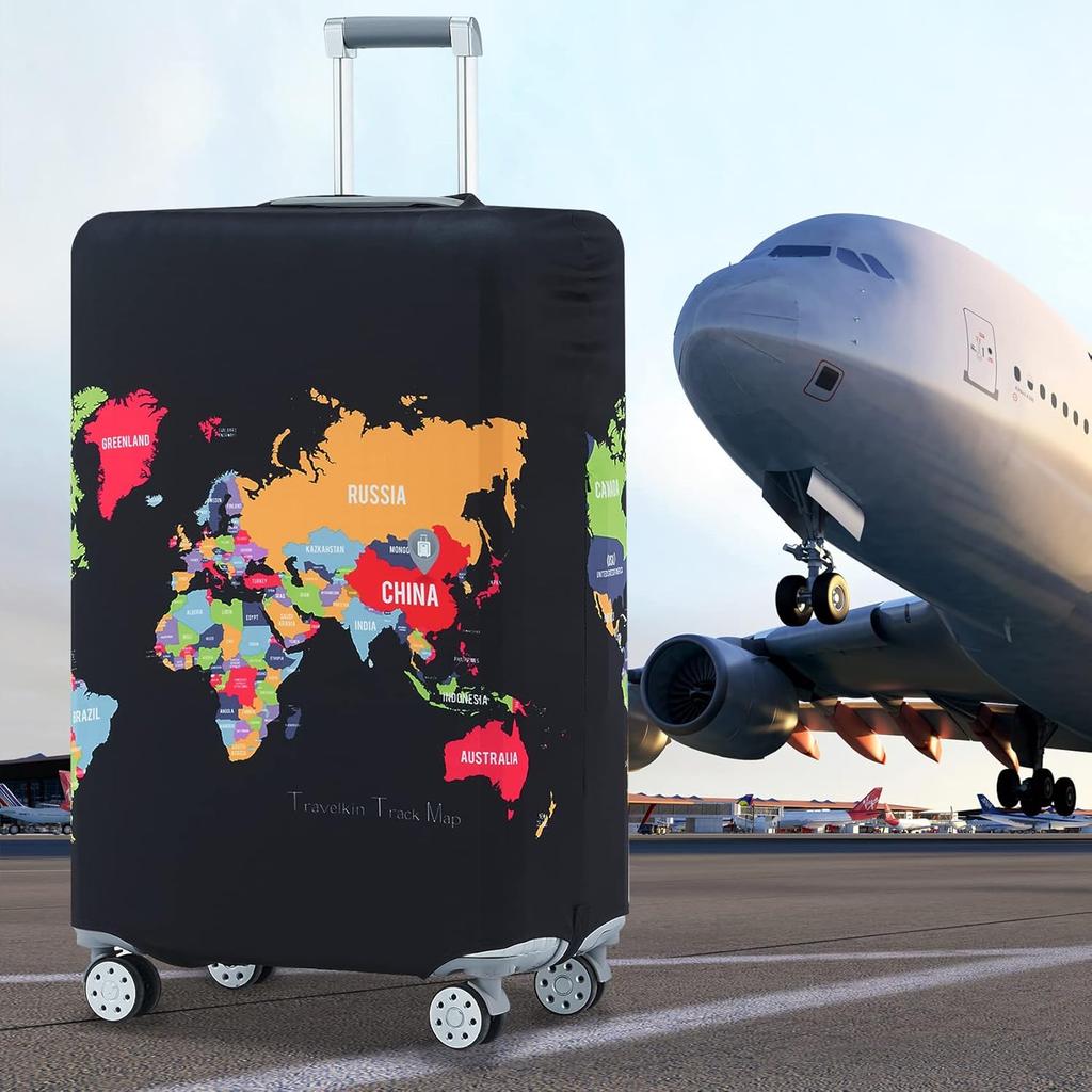 Дорожные чехлы для чемодана, Чехол для чемодана Защита багажа, Пылезащитный Прочный Эластичный, Подходит для багажа 18-32 дюйма AVE