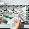 12/24/48pcs 3D Marble Crystal Self-adhesive Wall Sticker Mosaic Wallpaper Kitchen Oil Sticker Bathroom Tile Wall Stickers Waterproof