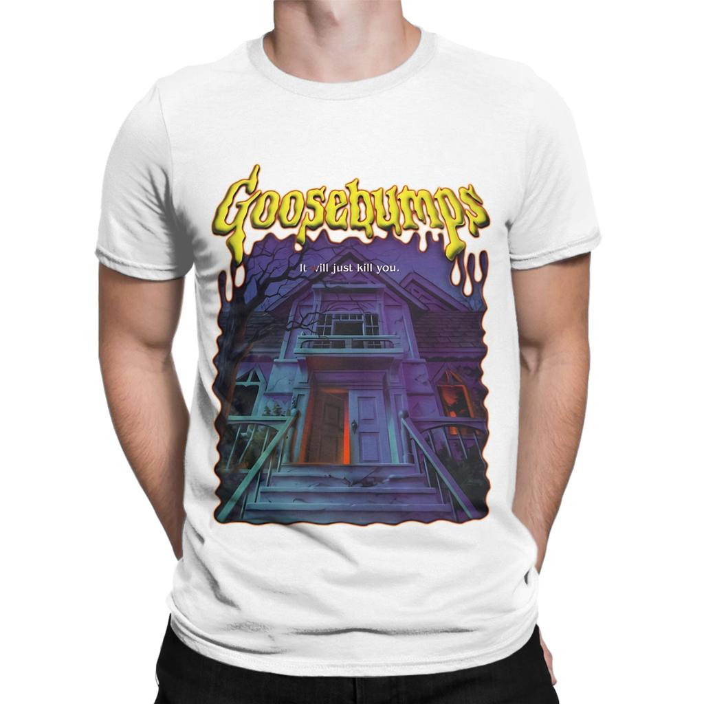 Goosebumps Vintage Welcome to Dead House Funny 100 Cotton TShirt Goosebumps Tees Tops For Unisex