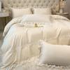 Washed Silk Comforter Bedding 4 Piece Set Lace 3 Piece Set