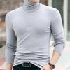 Men Turtleneck Top Long Sleeve Base Shirt Slim Fit Pullover Casual Warm Tee for Fall Winter Daily Wear Home Office