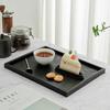 Japanese Black Wooden Dessert Tray, Rectangular Tea Tray, Circular Cake Rack, Cute Tray, Kitchen Accessories, Wooden Tableware