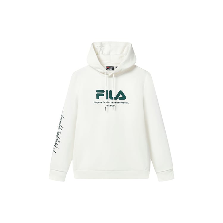 FILA Sweatshirts Men's White Hooded Moderate Regular F11M319206F-WT