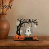 Halloween Table Decorations Funny Desktop Swing Decor, Spooky Home Decor for Living Room Entryway Holiday Displays Tabletop, Gothic Fall Themed