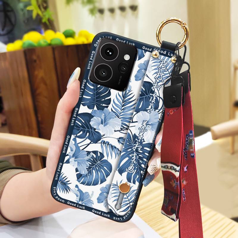 Противопылевой силиконовый чехол для телефона Nokia HMD Skyline с ремешком на запястье, прочной кольцевой подставкой, защитной модной задней крышкой