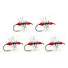 5pcs 12# Artificial Insect Lure Hair Hook Fly Hook Bait Fly Fishing Insects Hook Ant Lures