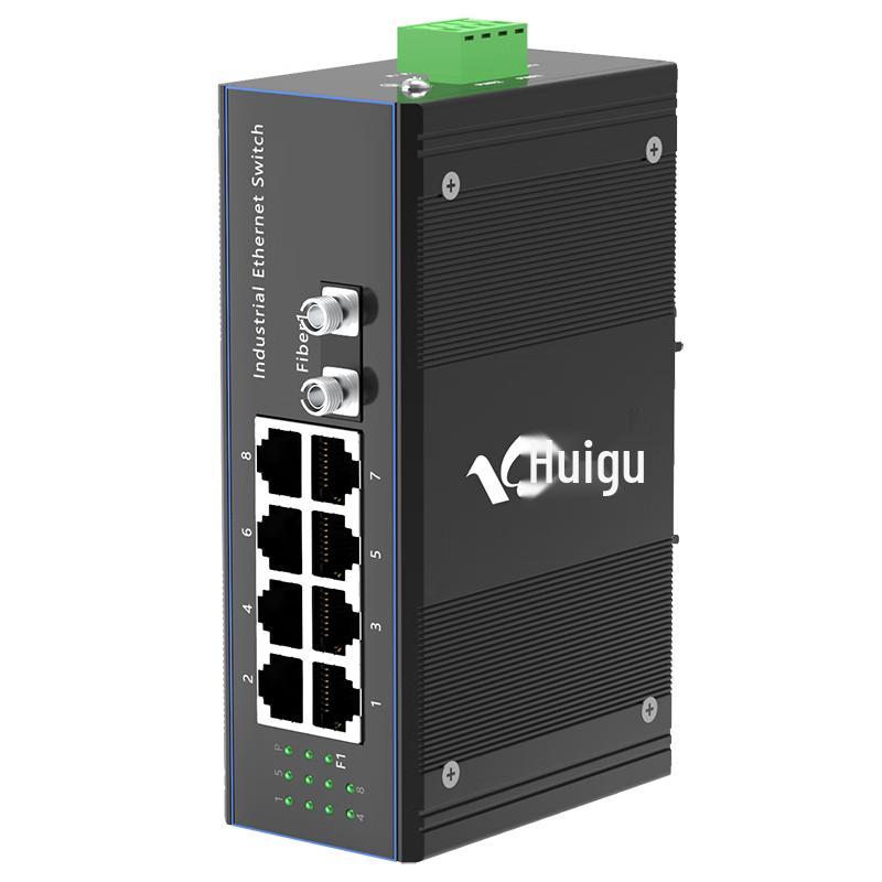 HuiGu HG800 Industrial DIN-Rail Fiber Optic Transceiver Switch
