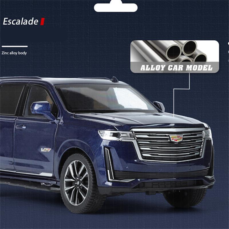 AABHU1 1/32 Cadillac Escalade SUV Alloy Luxy Car Model Diecasts Metal Off-road Vehicles Car Model Sound Light Simulation Kids Toys Gift