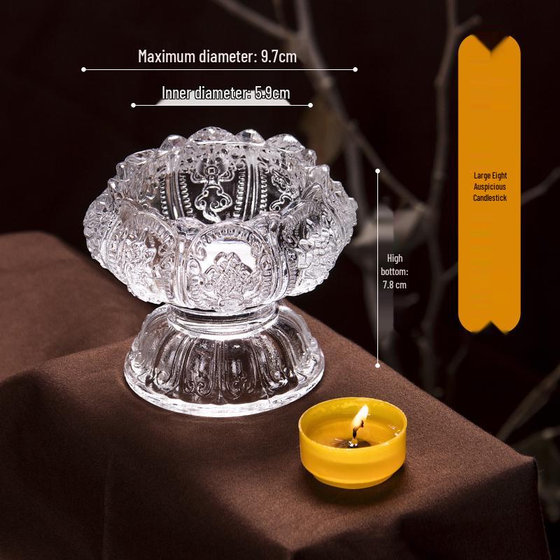 Подставка для лампадки из стекла лотоса: Жаростойкая свеча/масляная лампа для 24-часового использования