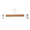 Stainless Steel Pant Trouser Hanger Wood Pants Clips High Quality Solid Wooden Hanger
