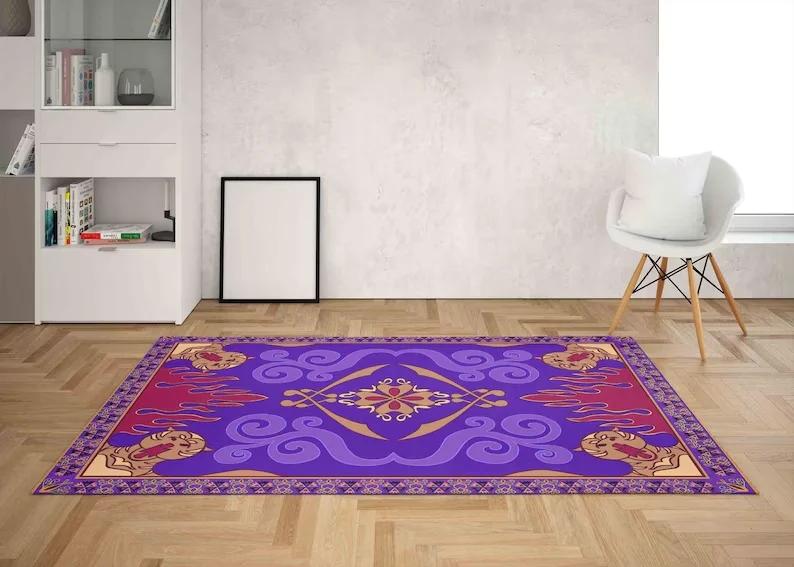 Dining Room Rug Modern Rug Rug Salon Office Rug Aladdin's Purple Rugs Wedding Rugs 3D Printed Rugs Kids Room Rug Home Decoration