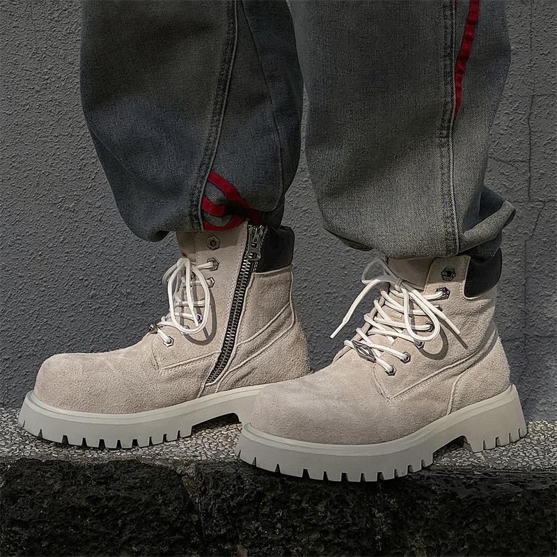 Большеголовые уличные высокие ботинки-дезерты, модные ботинки Мартина, мужские ботинки на высокой толстой подошве, рабочие ботинки, ботинки-локомотивы 66681-J