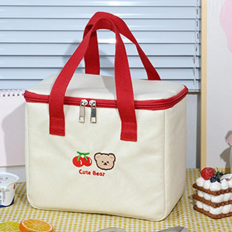 1 шт. Портативная сумка для ланч-бокса, Высокий внешний вид, Сумка для ланч-бокса большой вместимости, Изоляционная сумка для ланч-бокса для студентов