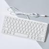 Проводная USB-клавиатура K1000, мини, английская раскладка, 78 клавиш, тихая, маленькая, тонкая, компактная, без цифровой клавиатуры, мембранная, в комплекте шнур USB-подключения, совместима с