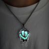 Neck Jewelry Halloween Skull Necklace Punk Hip Hop Neck Chains Luminous Pendant Necklace Women Men