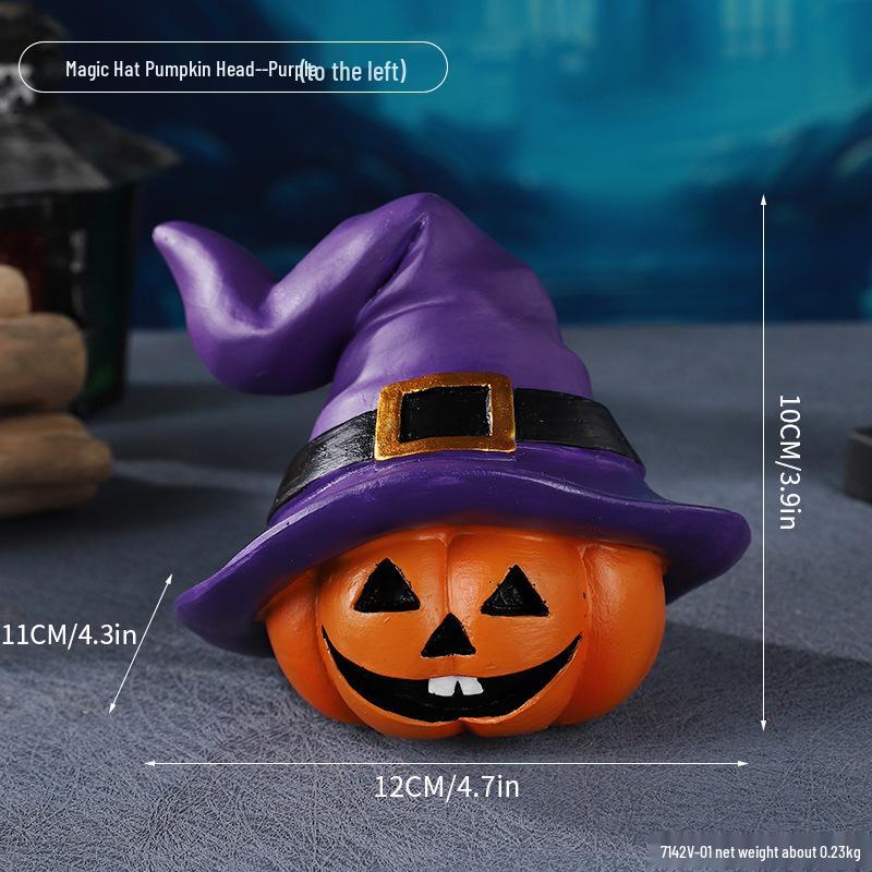 Cross-Border Halloween Skull Resin Ornament - Ghost Festival Decoration for Desktop and Entrance