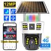 Уличная 4G SIM-карта Солнечная IP-камера Встроенный аккумулятор 12MP 6K PTZ-монитор PIR Обнаружение человека Сигнализация Световая камера Видеонаблюдения