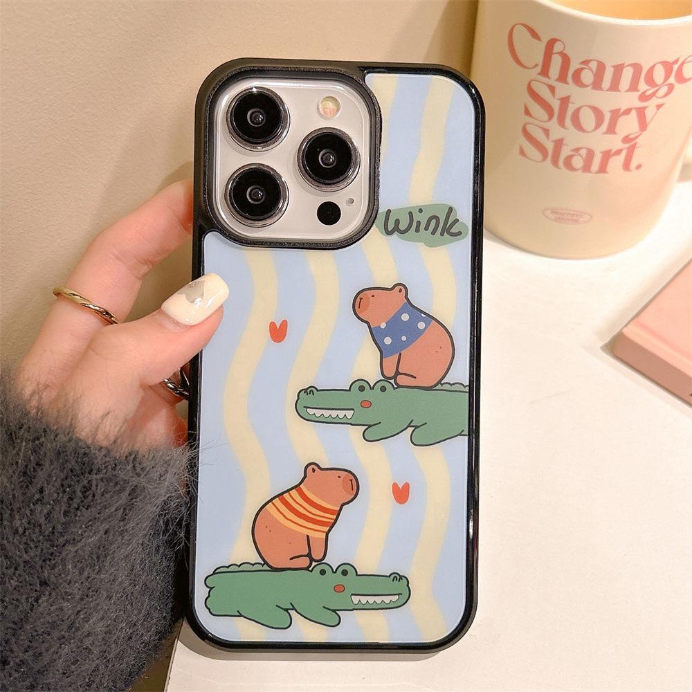 Иллюстрированный чехол с магнитным держателем для телефона Apple iPhone 15, подходит для iPhone 11/12/13 Pro Max. Разработан, чтобы быть мягким и защищать.