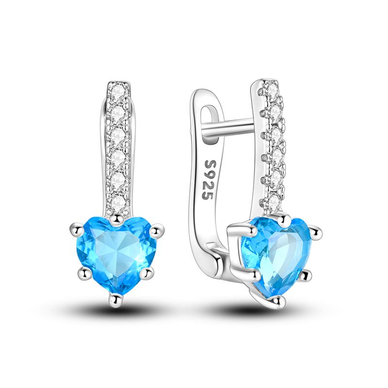 U shaped Flying Gradient Butterfly French Style Hoop Earring 925 Sterling Silver Earrings for Anniversary Wedding Jewelry Gifts