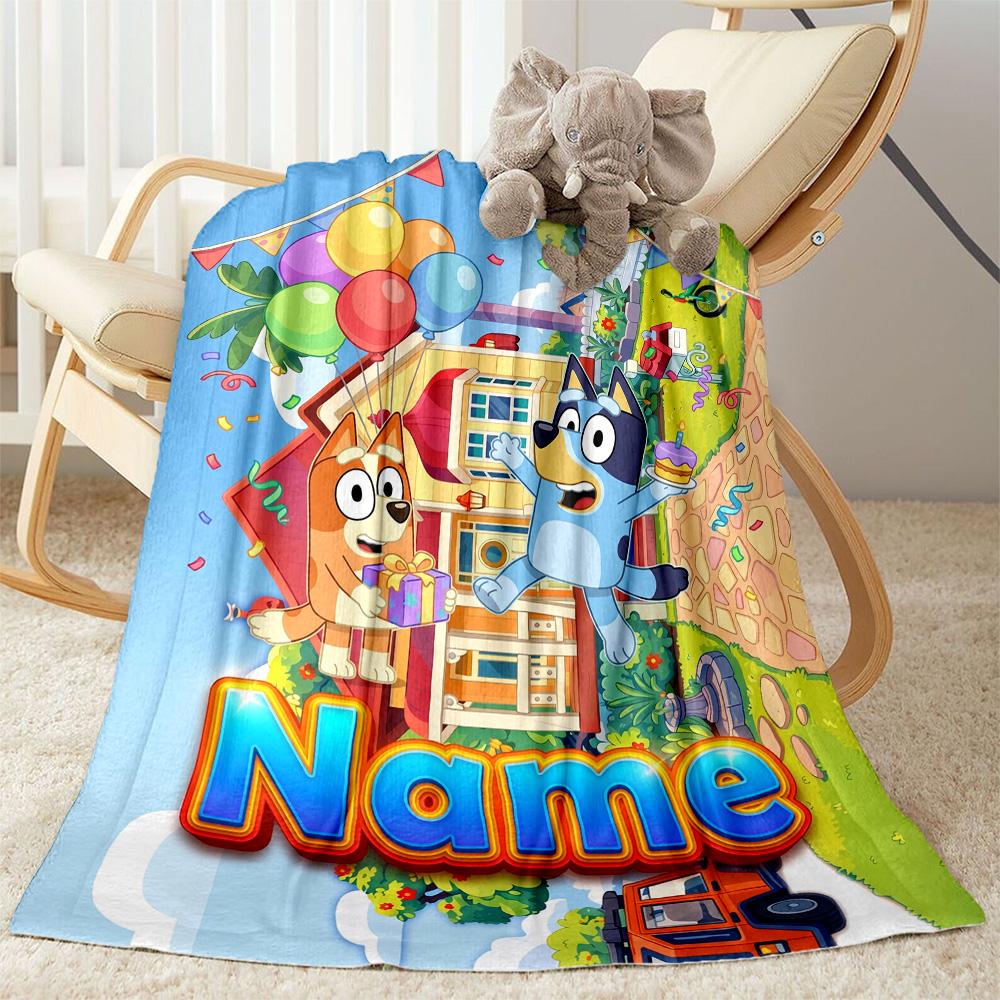 Pizza Party Pals Customize Your Name Blanket Multi-purpose Customizable Blanket Warmthful Decor Versatile for Seaside Home Decor Nap Bed