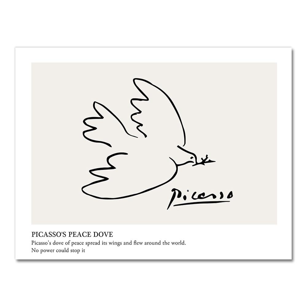Matisse Picasso Retro Fashion Modern Line Sketch Posters and Prints Wall Art Canvas Pictures for Home Decor Living Room Decor