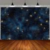 2D plane 1 self luminous twinkling star and glowing night sky wall/curtain shaped flat banner