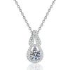 Womens Moissanite Pendant Necklace 1ct D Color Cross Chain Luxury Fashion Jewelry
